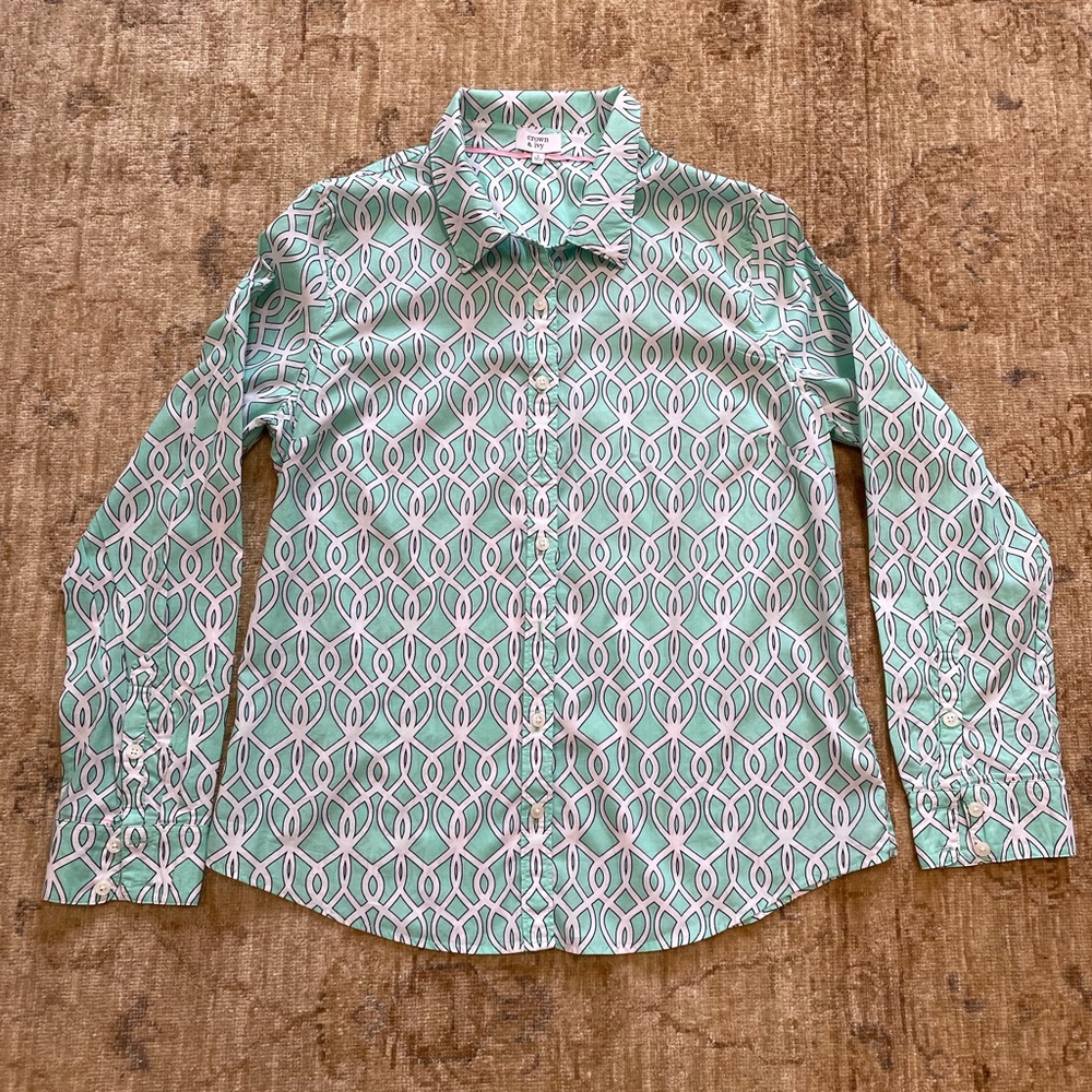 Preppy Button Down Size L, Light green, Crown and Ivy